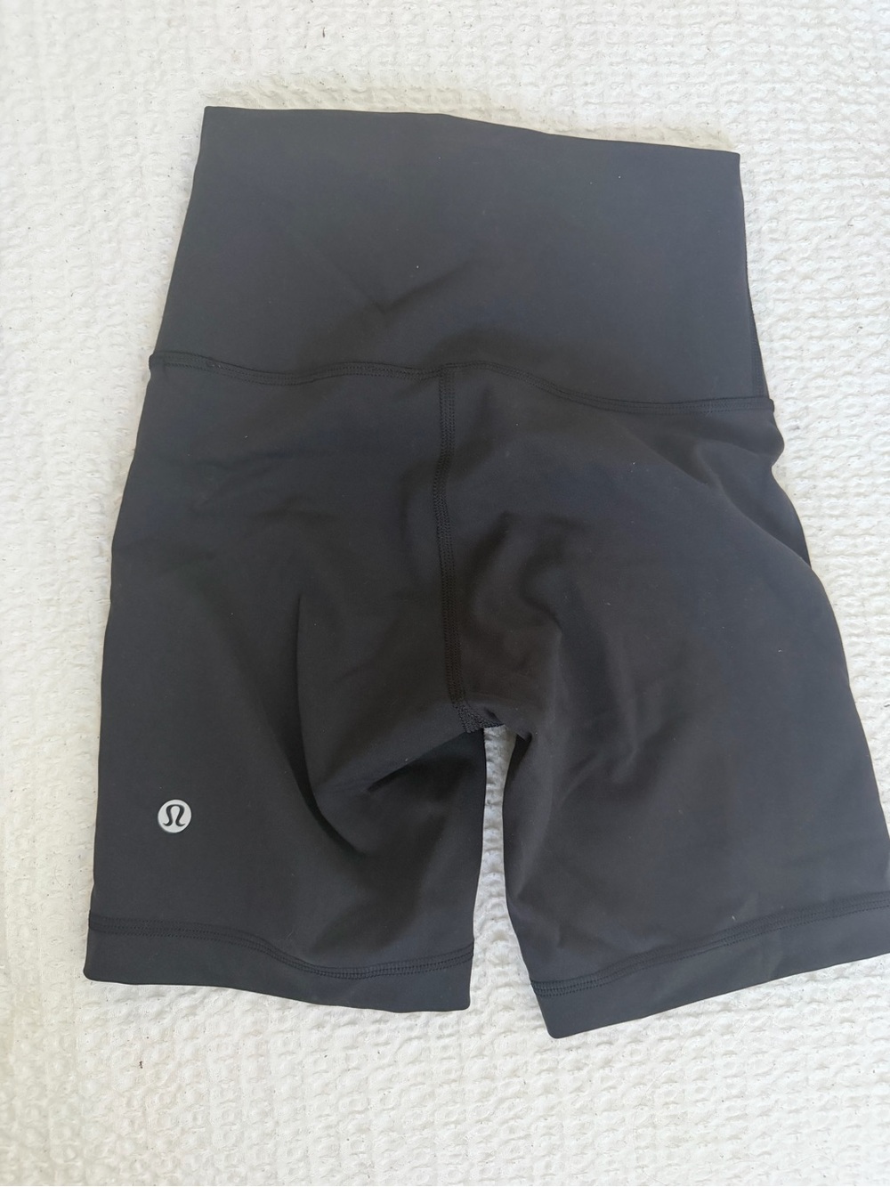 lululemon athletica Black High-Rise Bike Shorts with Logo